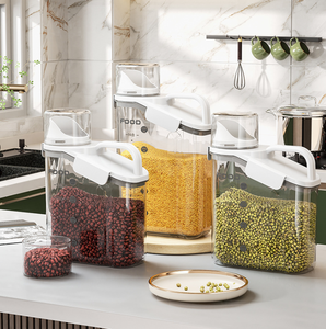 Contenedor de Almacenamiento de Alimentos a Granel de Plástico, Tanque Transparente para Granos, Dispensador de Arroz y Cereales, Anillo de Sellado de Silicona, a Prueba de Polvo, Grande - Product Image 2