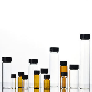 Frasco de vidrio transparente ámbar para laboratorio, cromatografía, cuidado de la piel, envase cosmético, a prueba de fugas, para muestreo, botella vacía con tapa de rosca - Product Image 1