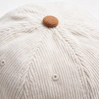 Casquette de baseball à 6 panneaux en velours côtelé respirant à séchage rapide, bicolore, avec visière incurvée, réglable, personnalisable pour hommes et femmes