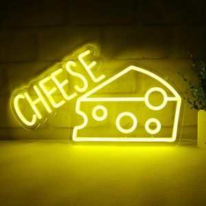 Cheese Letreros Neon LED indoor hanging ambient light shop <b>sign</b> wall decoration light entrance indicator light luminous <b>sign</b> - Product Image 1