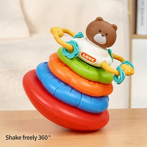 Jouet sensoriel d'empilage d'animaux mignons avec effets sonores - Jouet éducatif <span class=keywords><strong>Montessori</strong></span> en plastique pour bébés de <span class=keywords><strong>6</strong></span> <span class=keywords><strong>mois</strong></span> et plus - Product Image 5