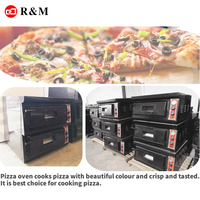 Four à pizza commercial à deux niveaux en acier inoxydable, à gaz et électrique, pour la cuisson professionnelle en restaurant