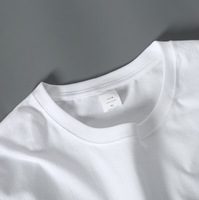T-shirts Oversize 260 GSM en Coton Uni Personnalisables 100% Coton, T-shirt Vierge avec Impression de Logo Personnalisé, T-shirts Blancs à Épaules Tombantes pour Hommes