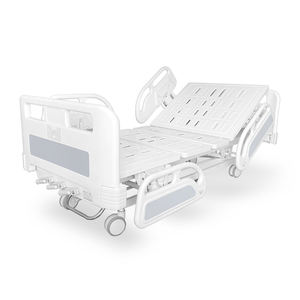 Guanghua letto d'ospedale brevettato con sistema manuale a tre manovella per comodità sul comodino del freno di controllo centrale - Product Image 4
