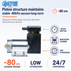 KAI MENG Vacuum <strong>Pump</strong> Dc 12VLow Noise 15L/Min Flow Small Electric Air <strong>Pump</strong> Portable Detector Micro Piston <strong>Pumps</strong> - Product Image 6