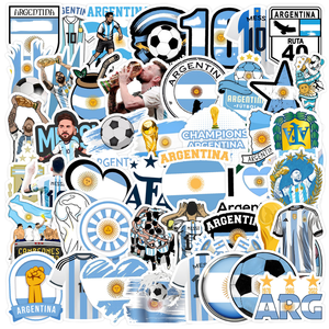 Venta al por Mayor de 50 Pegatinas de Vinilo PVC <span class=keywords><strong>con</strong></span> Diseño de <span class=keywords><strong>Estrellas</strong></span> del Equipo de Fútbol de <span class=keywords><strong>Argentina</strong></span> para Decoración Navideña - Product Image 2