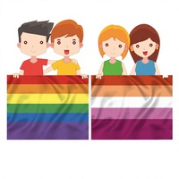 Drapeau Arc-en-ciel LGBTQ en Polyester Écologique et Durable 5x3 pieds, Livraison Rapide, En Stock pour Utilisateurs Finaux d'Assurance Automobile, Merci