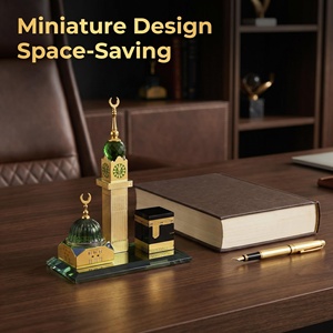 Adornos de cristal personalizados con los tres lugares sagrados islámicos para decoración del hogar, se aceptan pedidos OEM - Product Image 3