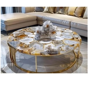 Mesa de Comedor de Resina Epoxi Moderna de Primera Calidad, Mesa de Madera Sólida Personalizada, Muebles de Lujo Hechos a Mano para Diseño de Interiores, Hogar y Oficina - Product Image 2