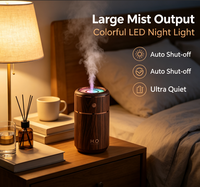 Humidificateur portable mini à brume froide avec éclairage LED rotatif, ultra silencieux, arrêt automatique et ions négatifs – Vente en gros