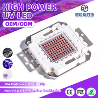 Lampe de polymérisation UV LED COB haute puissance 50W 395nm, lumière ultraviolette pour imprimante jet d'encre, encre UV, polymérisation rapide, qualité industrielle
