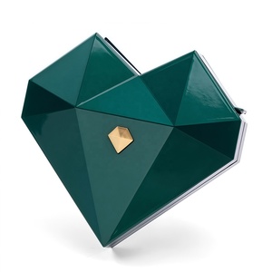 Caja de anillo en forma de corazón de diamante creativo, embalaje de anillo de diamante, caja de anillo giratorio sorpresa de boda, embalaje - Product Image 1