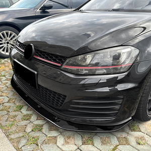 Spoiler avant Amp-Z en fibre de carbone, texture carbone, monobloc, pour Volkswagen Golf MK7 GTI R 2013-2016, finition mate, style tuning - Product Image 2