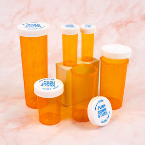 Flacons de médicaments vides en plastique PP, flacons résistants aux enfants, flacons de médicaments en capsule avec bouchon réversible - Product Image 2