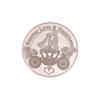 Pièces personnalisées mariage argent coloré pièce commémorative pièces de collection mariage papillon Rose pour toujours amour et bonheur