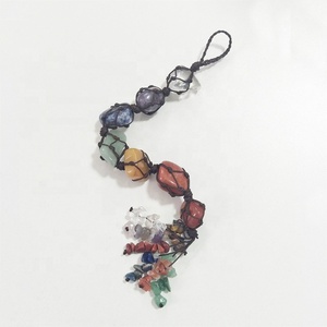 Pendule en cristal naturel <span class=keywords><strong>7</strong></span> chakra suspendu pour décoration de voiture, vente en gros - Product Image 3