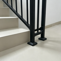 Rampe d'escalier en aluminium DIY réglable, résistante à la rouille, design rustique, garde-corps personnalisé pour escalier de villa extérieur/intérieur, OEM ODM