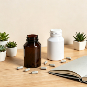 Custom Plastic Pill Bottle Wide Mouth Supplement <b>Container</b> Closure Bottle <b>for</b> <b>Tablets</b> Capsules - Product Image 3