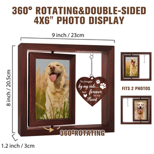 Cadre <span class=keywords><strong>photo</strong></span> commémoratif rotatif 4x6 en bambou pour chien, pliable, cadeau de condoléances pour animaux de compagnie, souvenir de perte, pour bureau, mur ou maison - Product Image 5