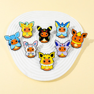 Broches de col en métal émaillé de la série Pokémon (Eevee, <span class=keywords><strong>Pikachu</strong></span>, Gengar, Charmander, Snorlax) – Vente en gros de badges mignons avec logo pour chapeaux - Product Image 3