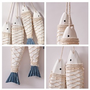 Colgante Vintage creativo mediterráneo, decoración marina, artesanías de madera talladas a mano, pinchos de pescado, adornos de madera - Product Image 6