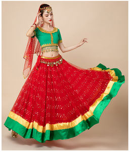 Conjunto <span class=keywords><strong>de</strong></span> disfraces <span class=keywords><strong>de</strong></span> Halloween para mujeres adultas <span class=keywords><strong>de</strong></span> alta calidad, Festival <span class=keywords><strong>de</strong></span> princesa <span class=keywords><strong>de</strong></span> Bollywood - Product Image 3