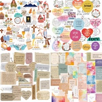 Plus de 300 autocollants en vinyle imperméables avec des versets bibliques chrétiens inspirants pour bouteilles d'eau, études bibliques, vision boards, Pâques