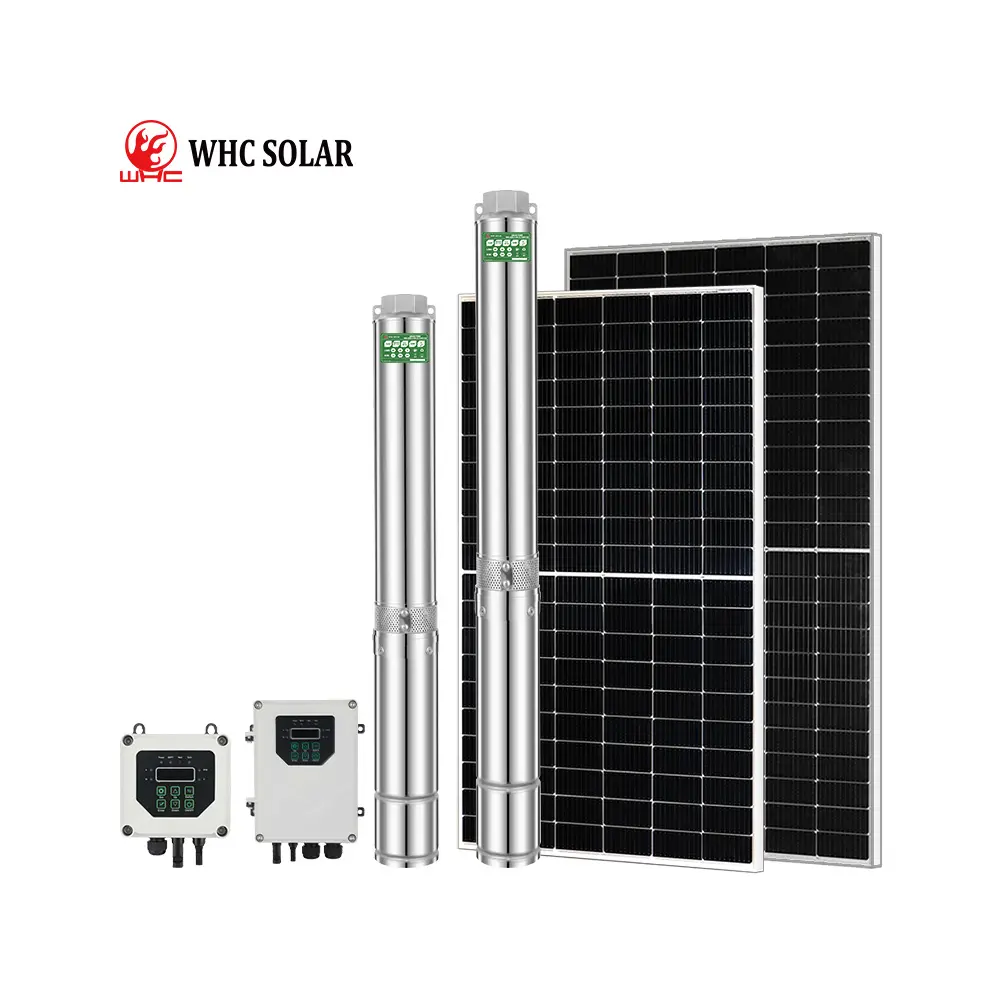 WHC SOLAR Wechsel richter 50 PS Bewässerung leistungs starke 12V DC Tauch-Solar wasserpumpe