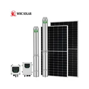 WHC SOLAR inverter 50 hp irrigation powerful 12v dc submersible solar water pump