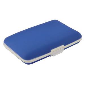 In Silicone blu per biglietti da visita e porta carte di credito con Logo personalizzato in pelle RFID con Logo personalizzato modello personalizzato Logo tipo borsa - Product Image 1
