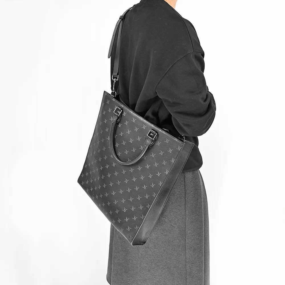 individuell bedrucktes logo echte luxus-handtasche aus echtleder für damen handtasche tote lederhandtasche für frauen