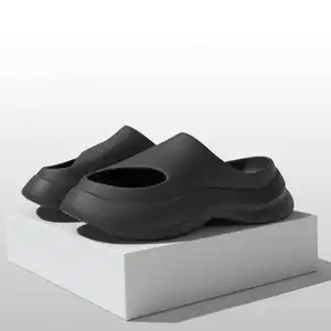 2023 Summer New Women's EVA Thick Soft Cave Toe Sandals with Anti Slip Floppy PVC Insole Increased Slippers for Beach Use