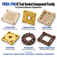 Produits en plastique personnalisés de haute qualité, usinage CNC de précision, plaque de guidage de sonde PEEK BGA avec réseau de micro-trous