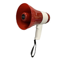 Altavoz de bocina de alarma de mano Mini megáfono pequeño de plástico recargable con registro