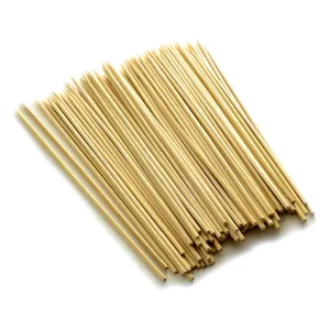 Sturdy Thick Pure Natural Bamboo BBQ Hot Dog Disposable Sticks with Custom Logo for Barbecue Kebab Grill Skewer Machine