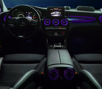 Kit d'éclairage d'ambiance automobile 64 couleurs pour Mercedes-Benz Classe C GLC W205 X253 LHD/RHD, éclairage intérieur de voiture, lumières LED
