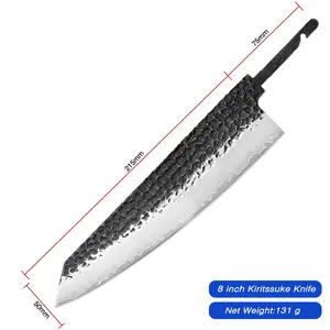 Coltello da cuoco a lama vuota forgiato a mano in acciaio composito a 3 strati giapponese Premium coltello fai da te personalizzato utensili da cucina da cucina