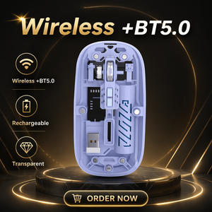 ผู้ผลิตขายส่ง OEM เมาส์ไร้สายแบบพกพา ดีไซน์บางเฉียบ เงียบ ชาร์จได้ รองรับสองโหมด พร้อมฝาปิดแม่เหล็ก สำหรับสำนักงาน - Product Image 1