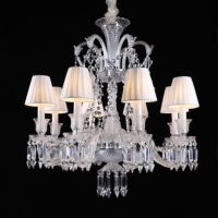 Lustre en cristal de style européen à 8 lumières pour l'éclairage intérieur, design moderne, salon, décoration de mariage