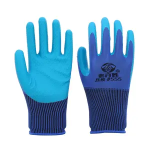 Reliëf Hand Beschermende Handschoenen Voor Mannen Industriële Arbeid Werkhandschoenen Chinese Fabriek Latex Handschoenen Ce