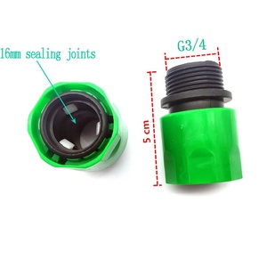 De jardín de plástico de riego G3/4 pulgadas rosca macho a <span class=keywords><strong>16mm</strong></span> manguera de agua conector rápido - Product Image 2
