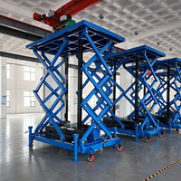 Table élévatrice à ciseaux compacte sans entretien avec système de chaîne rigide, hauteur personnalisable 2000mm-5000mm