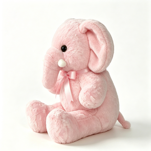 Peluche de elefante rosa personalizado, peluche de elefante, elefante de peluche sentado, peluche de elefante rosa suave - Product Image 5
