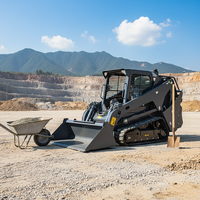Mini-chargeuse sur chenilles certifiée EPA avec moteur Kubota, puissance de 17,2 kW et garantie d'un an pour la construction agricole