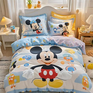 Suministro directo <span class=keywords><strong>de</strong></span> fábrica <span class=keywords><strong>Mickey</strong></span> <span class=keywords><strong>Mouse</strong></span> Sábana 100% Poliéster Telas con estampado disperso - Product Image 1