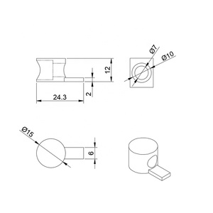 China Hersteller 30*30mm Schlitz 6 2001 Doppel anker verschluss aus Zink druckguss für Aluminium extrusion t Schlitz Industrie 20 25 30 40 - Product Image 2