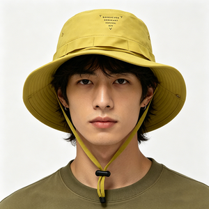 Chapeau Bob Personnalisé avec Logo pour l'Extérieur, Léger, Séchage Rapide, Protection Anti-UV, Anti-Vent avec Cordon, Unisexe, pour Sport, Voyage, Pêche - Product Image 1