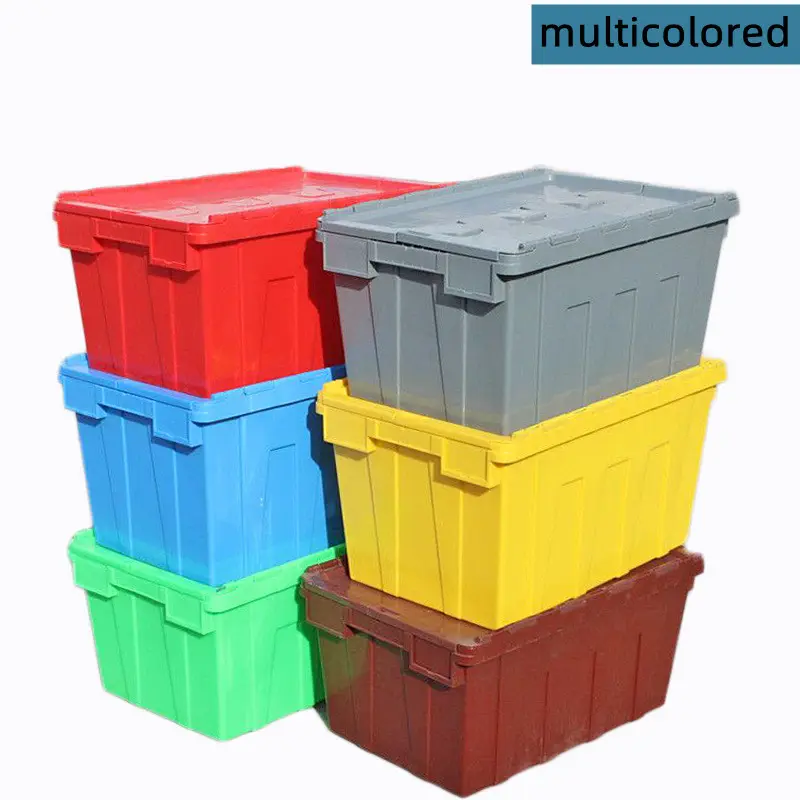 Rectangular Plastic Storage Box Recyclable PP Material Solid Folding Mesh Style With Lid Fruit Crate Stackable Storage Crate