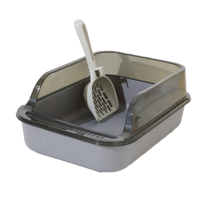 Ekstra büyük yarı kapalı kedi kum kabı yavru kedi için yüksek çit ile rahat alan Pet temizlik ürünü temizlemek kolay - Product Image 6