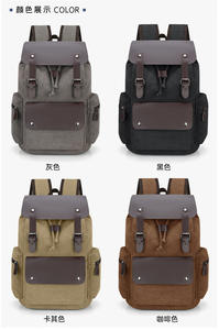 Mochila de lona resistente al desgaste a la moda <span class=keywords><strong>para</strong></span> viajes al aire libre mochila <span class=keywords><strong>para</strong></span> ordenador portátil <span class=keywords><strong>para</strong></span> la Escuela Universitaria mochila Unisex - Product Image 5